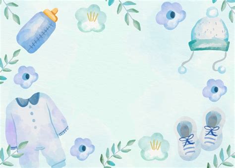 Free Vector | Watercolor baby boy background