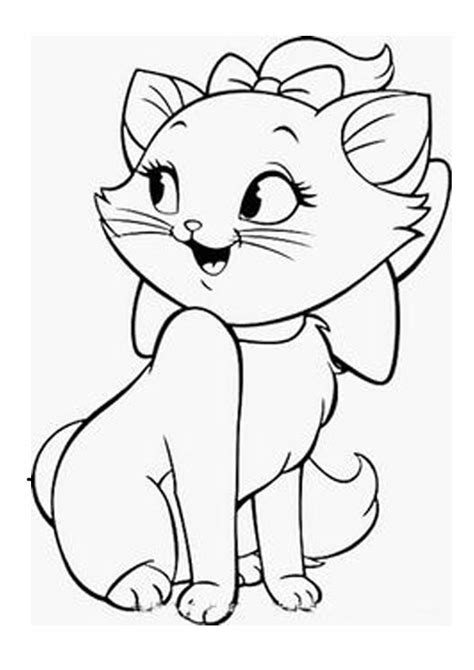 Coloring Pages | Cute baby cat coloring page for kids