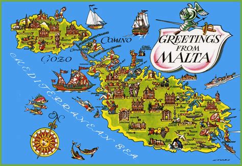 Malta tourist map