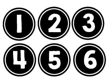 Black & White Circle Numbers by Snapshots In Second | TpT