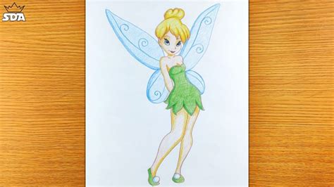 How to Draw Tinkerbell Step by Step Easy | Disney Fairy | Tinkerbell ...