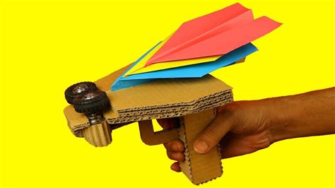 How to make Paper Plane Launcher from Cardboard at Home | How to make ...