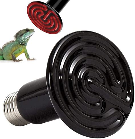 MILIWAN Terrarium Reptile Heat Bulb 100W Ceramic Heat Bulb E27 Ceramic ...