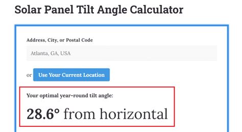 Solar Panel Tilt Angle Calculator - Footprint Hero