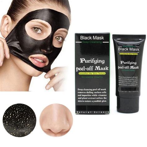 Purifying Black Peel off Mask, Charcoal Face Mask, Blackhead Remover ...