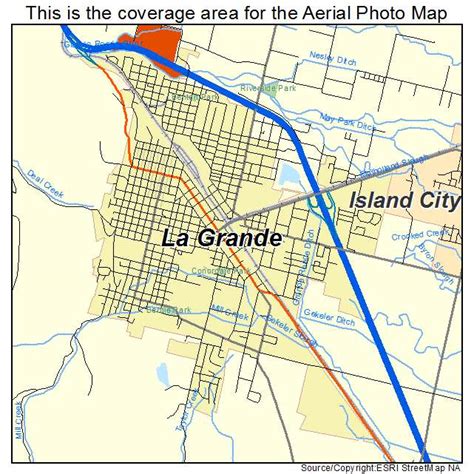 Aerial Photography Map of La Grande, OR Oregon