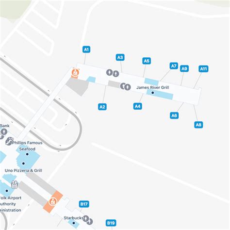 Norfolk Airport Map | ORF Terminal Guide