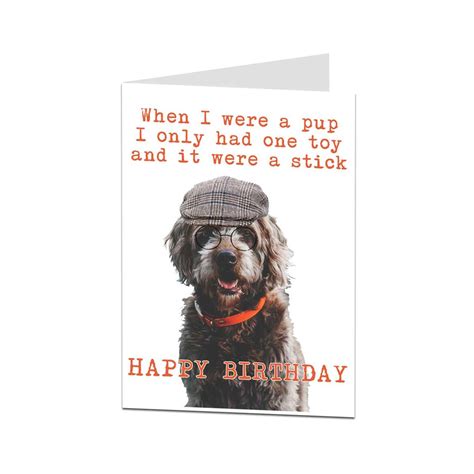 Funny Birthday Card. Dog Card. Birthday Card From Dog. Card - Etsy