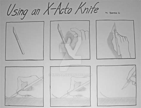 X-Acto Knife Guide: Using an X-Acto Knife by XRiisaa on DeviantArt