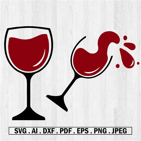 Wine Glass Svg Bundle, Wine Svg, Glass Svg, Wine Silhouette, Beverage ...