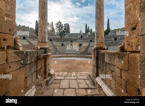 The Roman Theatre of Merida, Merida, Spain Stock Photo - Alamy