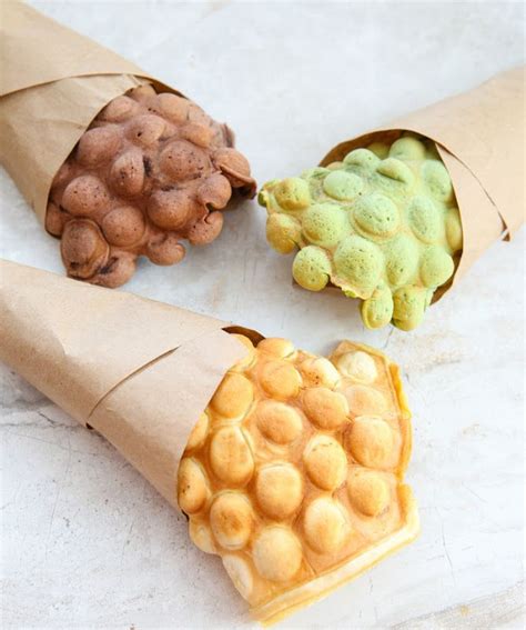 Delicious Egg Waffle Ice Cream Cones