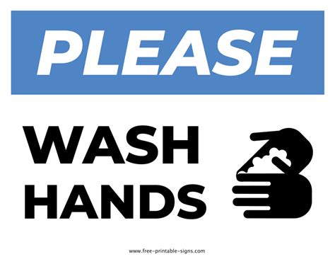 Printable Wash Hands Sign – Free Printable Signs