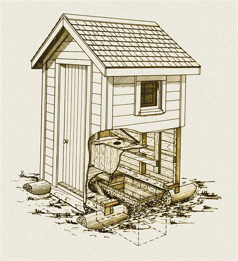 Outhouse Sketch at PaintingValley.com | Explore collection of Outhouse ...