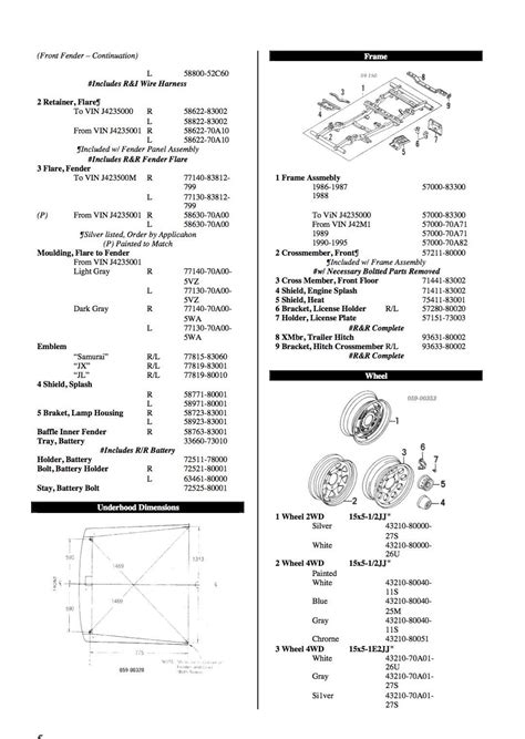 PARTS CATALOG PDF - SUZUKI SAMURAI 1.3L/8V '85-'95 - Suzuki Parts USA