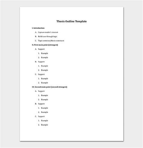 18 Thesis Outline Templates and Examples (Word | PDF Format)