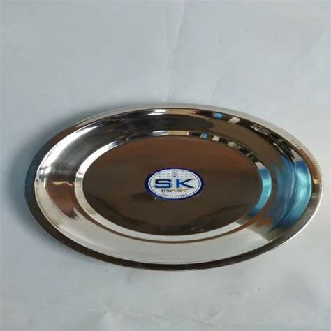 Stainless Steel Dinner Plate, 8 inch at Rs 150/piece in Amalapuram | ID ...