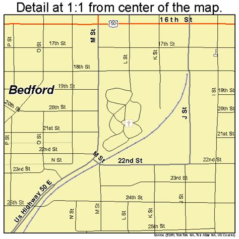 Bedford Indiana Street Map 1804114