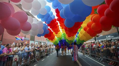 Revelers Actively Participate In NYC Pride March, Showcasing Vibrant ...