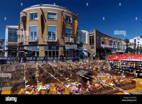 Cardiff Bay Beach summer festival, Mermaid Quay, Cardiff Bay, South ...