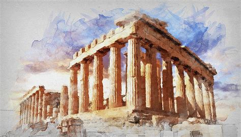 Acropolis of Athens - 04 Painting by AM FineArtPrints | Pixels