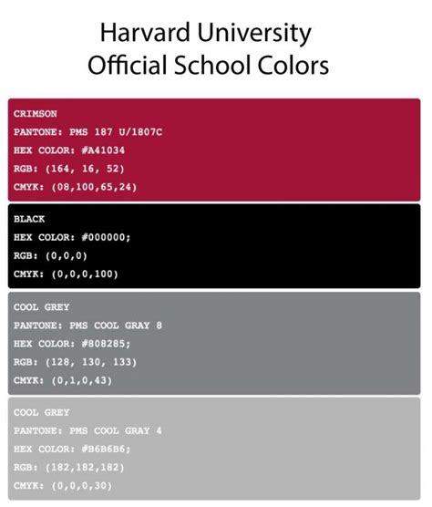 Harvard School Colors