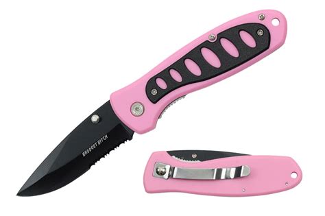 Wartech 8" Pink Folding Pocket Knife