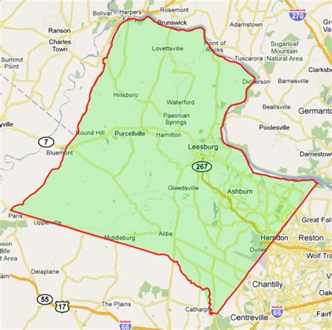 Map Of Loudoun County Va