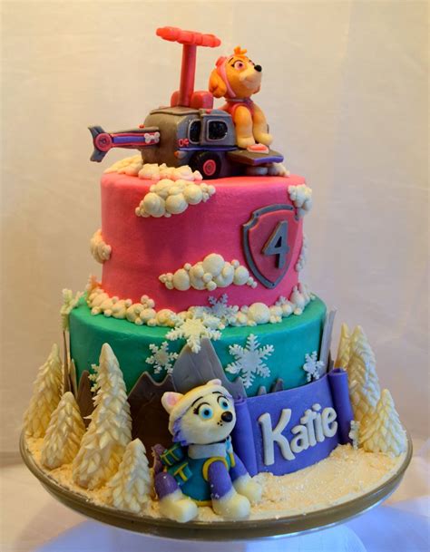 Skye And Everest Paw Patrol Cake - CakeCentral.com