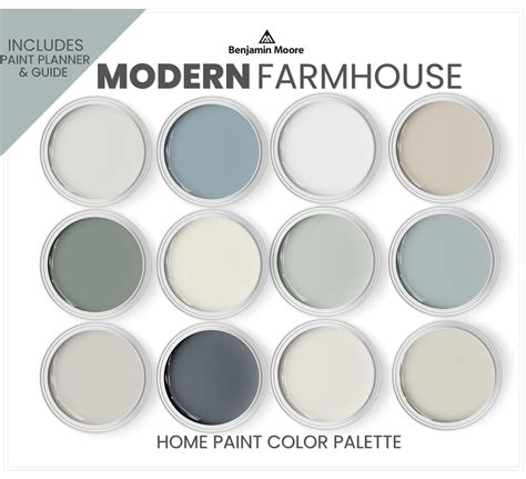 Benjamin Moore Modern Farmhouse Color Palette Includes ...