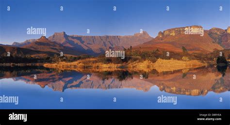 Amphitheatre ast sunrise, Northern Drakensberg, KwaZulu-Natal, South ...