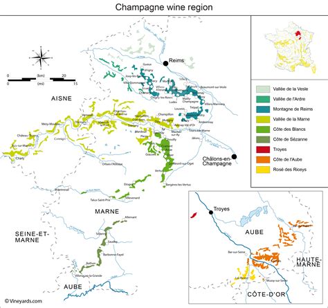 France Map of Vineyards Wine Regions