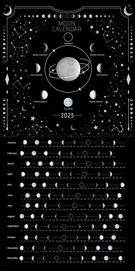 2023 Dark Forest Lunar Calendar – Printable Template Calendar