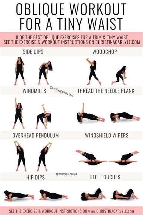 An oblique workout made with the best oblique exercises for a slim ...