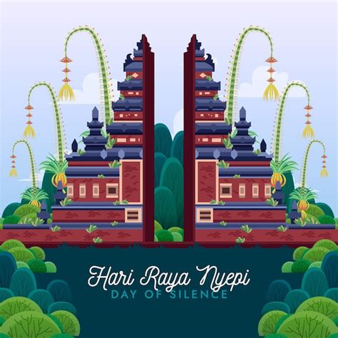 Free Vector | Detailed nyepi celebration illustration