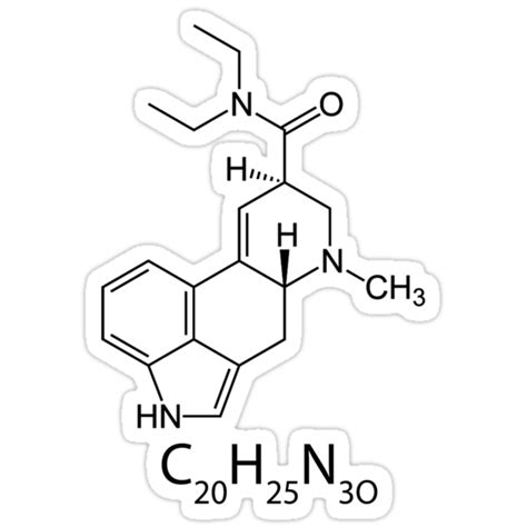 "LSD Chemical Structure" Stickers by Mark Hayes | Redbubble