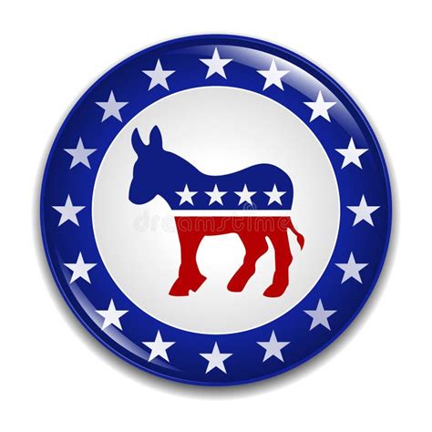 Democratic Party Logo Badge Editorial Stock Image - Illustration of ...