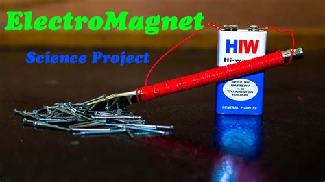 School Science Projects Electromagnet - YouTube