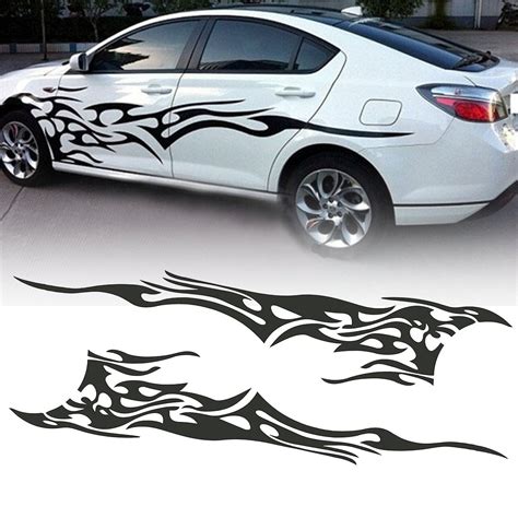 Car Decals-1 Set Flame Graphics Car Decal Stickers Auto Vinyl Decals ...