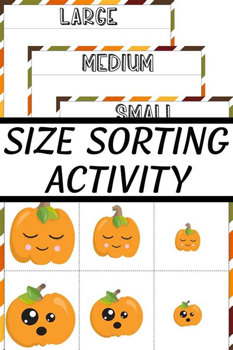 Pumpkin Size Sorting Activity for Preschool & Kindergarten