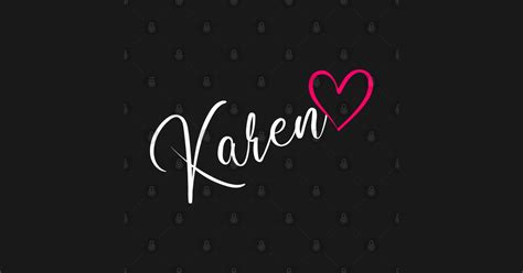 Karen Name Calligraphy Pink Heart - Karen Name - Posters and Art Prints ...