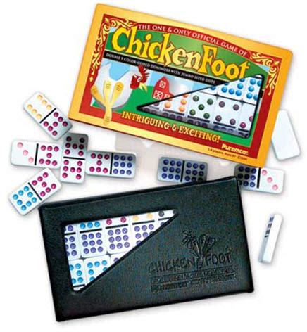 ChickenFoot Classic Game Chicken Foot Dominoes Domino Case Family ...