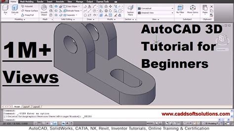 AutoCAD 3D Tutorial for Beginners - YouTube