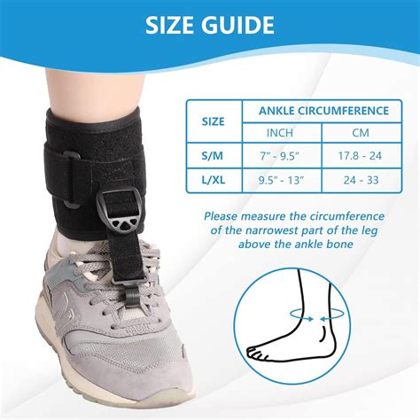 Joingood AFO Foot Drop Brace for Walking - Adjustable Soft Foot Up ...