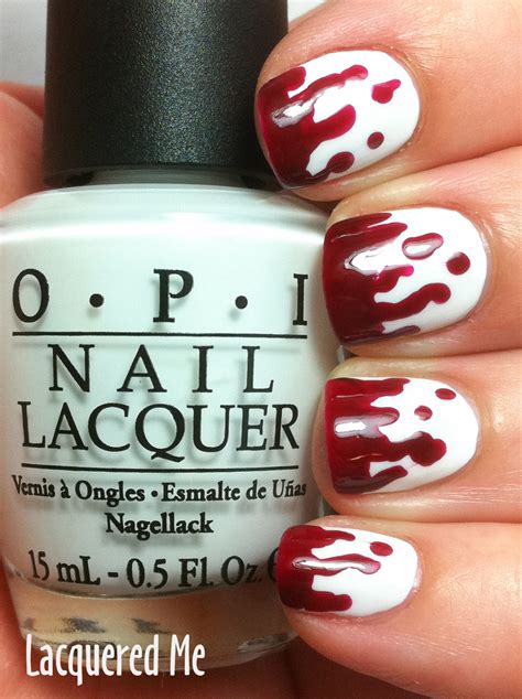 Lacquered Me: Halloween Series - Dripping Blood Mani