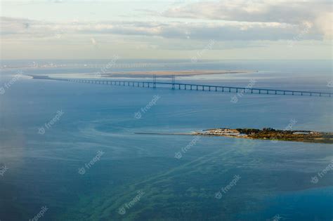 Premium Photo | Aerial view of oresund bridge