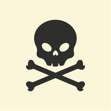 Crossbones and skull symbol 19481979 Vector Art at Vecteezy