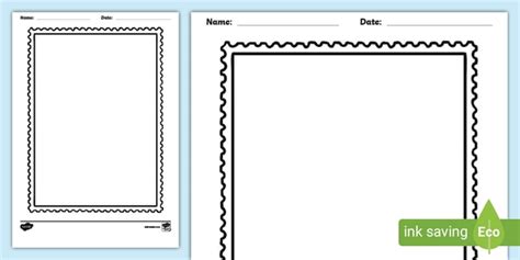 Design a Post Office Stamp | Stamp Template Primary Resource