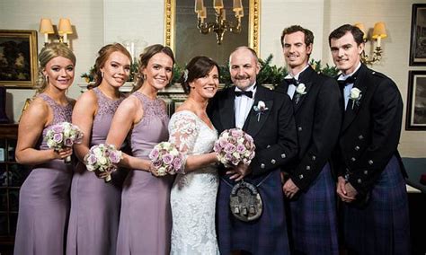 Andy Murray and brother Jamie Murray watch father Willie get married at ...