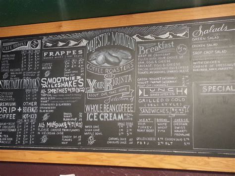 Beautiful chalk menu board in Kingston, WA | Chalk menu, Cafe menu ...